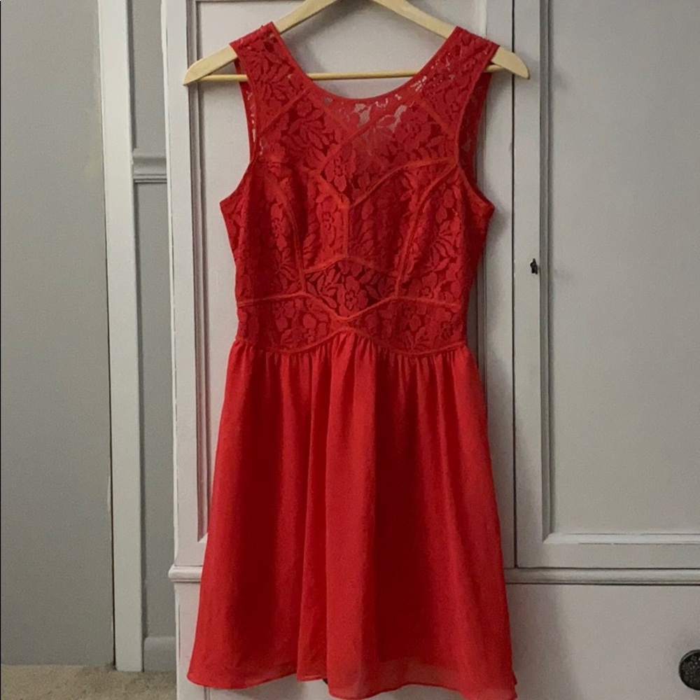 Red BCBG dress